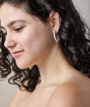 Theia Jewelry Hestia Medium Hoops, Available in 2 Colors
