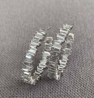 Theia Jewelry Hestia Medium Hoops, Available in 2 Colors