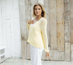 Wooden Ships Julianna Crop Sleeve Sweater