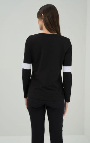 Anatomie Kensley Contrast Sleeve Pima Top