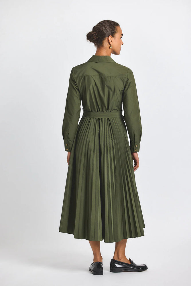Derek Lam 10 Crosby Kenza Pleated Shirt Dress