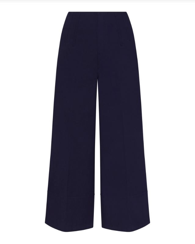 Spanx Stretch Twill Cropped Wide-Leg Pant