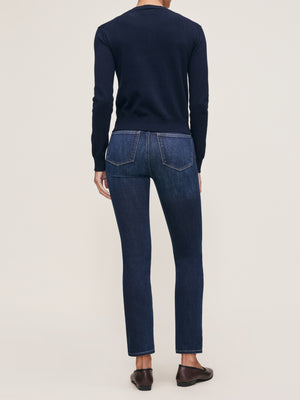 DL1961 Mara Straight: Mid Rise Instasculpt Ankle, Eastside