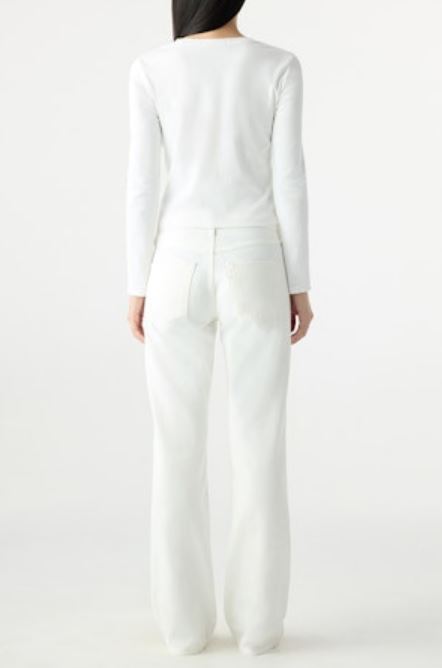 AMO Marcenia Low Boot Jean, Eggshell