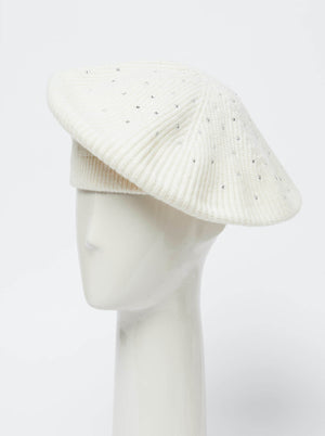 Marella Pinza Rhinestone Hat, Ivory