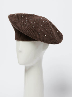 Marella Pinza Rhinestone Hat, Brown