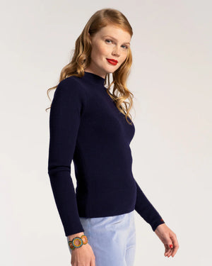 Frances Valentine Marie Long Sleeve Sweater, Navy