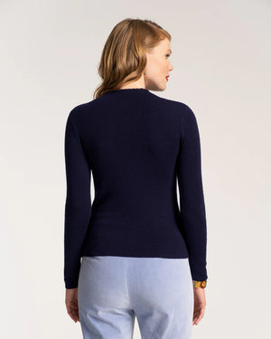 Frances Valentine Marie Long Sleeve Sweater, Navy