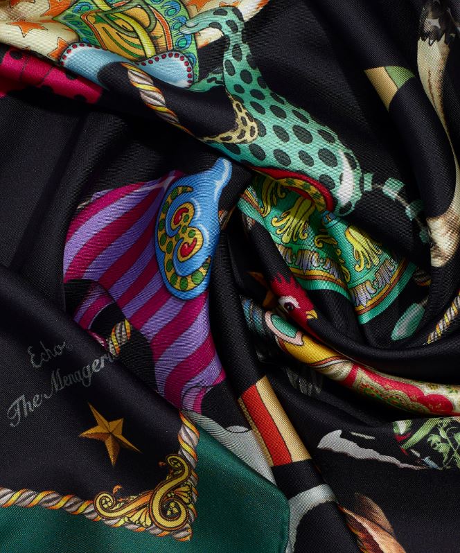 Echo The Menagerie Silk Square Scarf, Available in 2 Colors