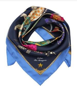 Echo The Menagerie Silk Square Scarf, Available in 2 Colors