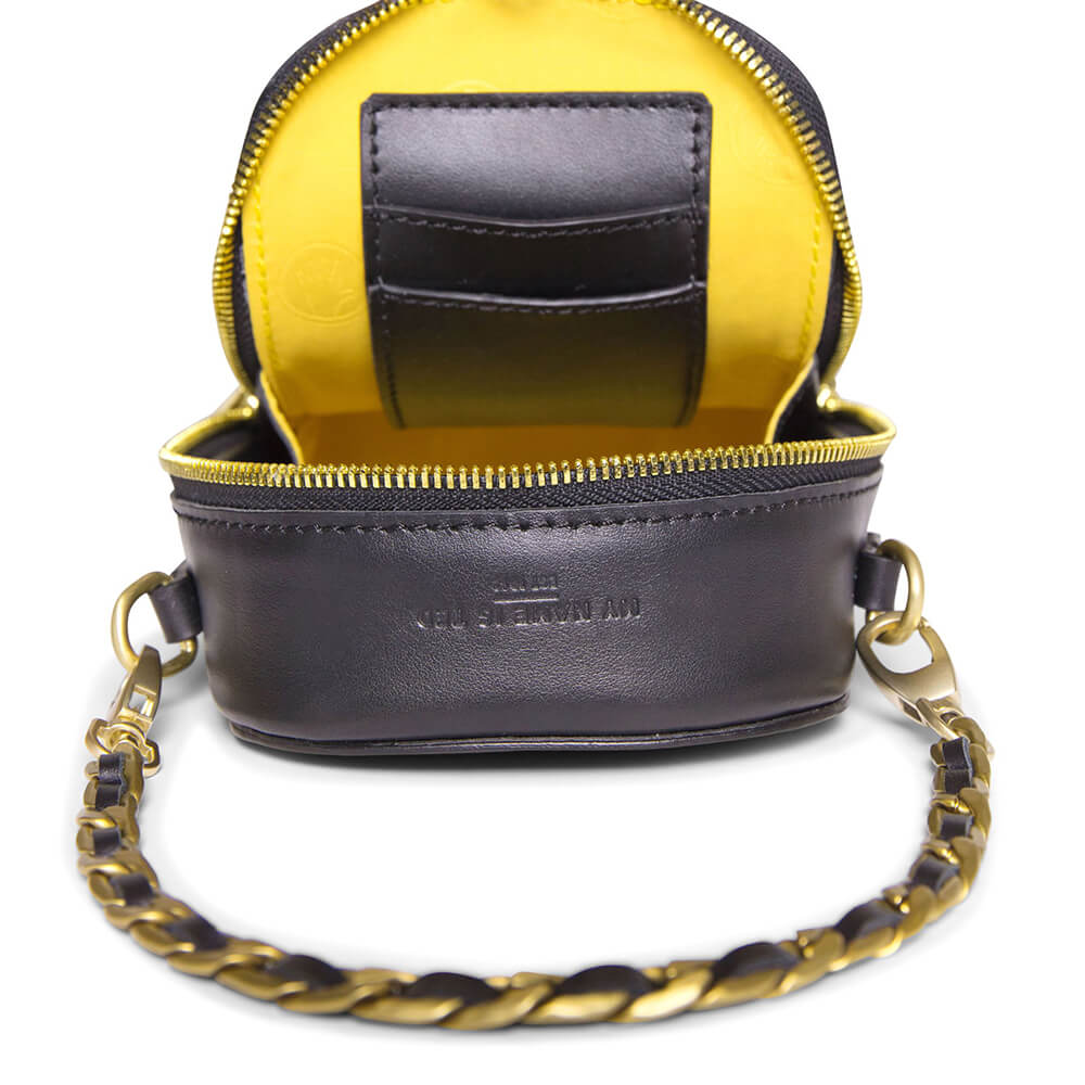 Ted 1942 Mini Door Bag, Black with Black Suede