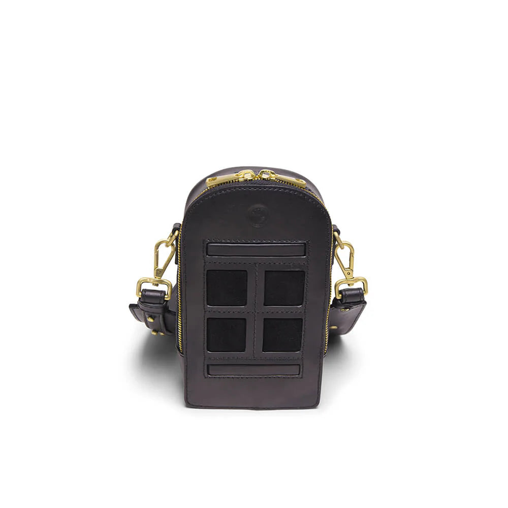 Ted 1942 Mini Door Bag, Black with Black Suede