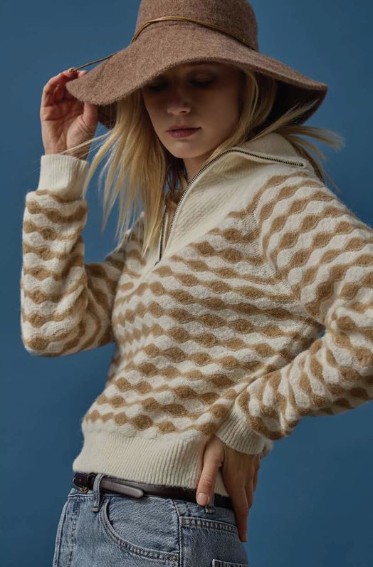 Lilla P Mixed Stitch Half Zip