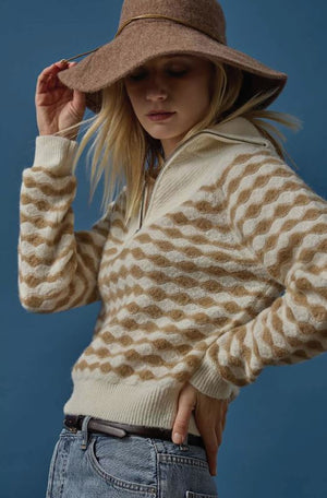 Lilla P Mixed Stitch Half Zip