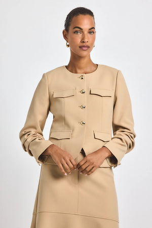 Derek Lam 10 Crosby Novessa Ruched Sleeve Jacket