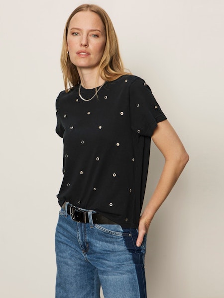 Sanctuary Embellished Tee, Black