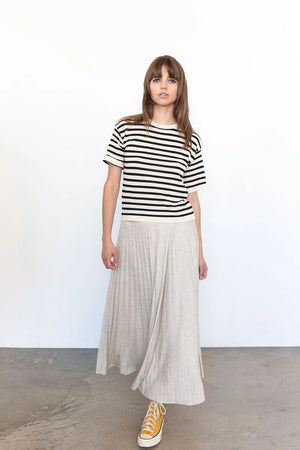 Loyd Ford Della Jersey Skirt, Oat