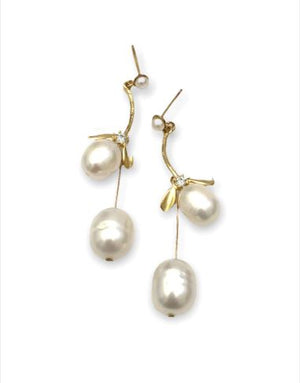 Theia Jewelry Pearl Drop Earrings, Available in 2 Sizes