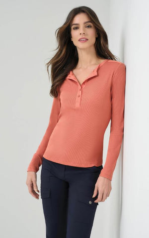 Anatomie Polina Ribbed Henley Top