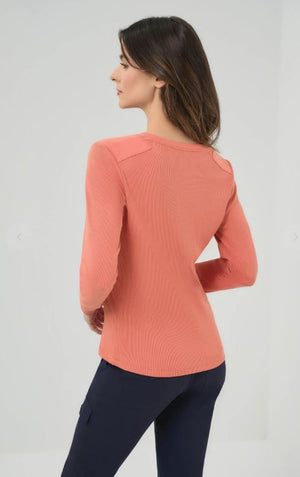 Anatomie Polina Ribbed Henley Top