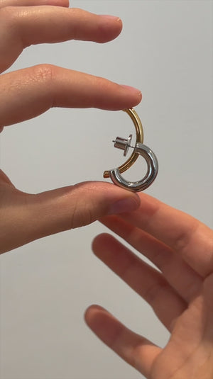 
            
                Load and play video in Gallery viewer, Demarson Marisa Two Tone Earrings, Available in 2 Sizes
            
        