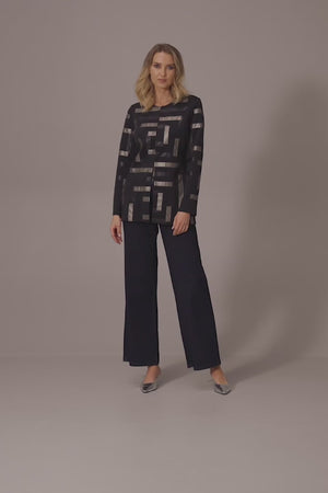 
            
                Load and play video in Gallery viewer, Joseph Ribkoff Scuba and Leatherette Collarless Jacket
            
        