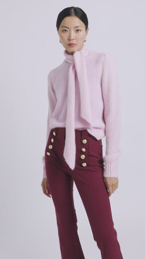 
            
                Load and play video in Gallery viewer, Derek Lam 10 Crosby Leilani Plush Knit Tie Neck Sweater
            
        