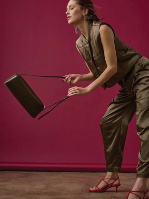 Lilla P Satin Fly Front Pant