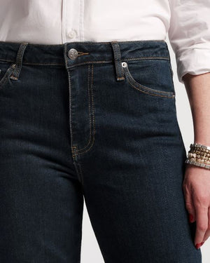 Frances Valentine Smarty Cuffed Jean, Solid Denim