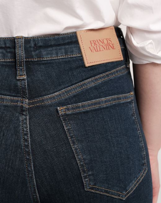 Frances Valentine Smarty Cuffed Jean, Solid Denim