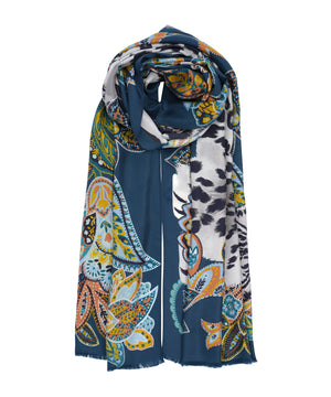 Echo Snow Leopard Silk Wrap, Available in 2 Colors