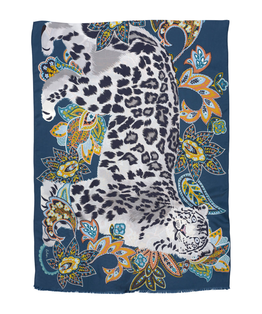 Echo Snow Leopard Silk Wrap, Available in 2 Colors