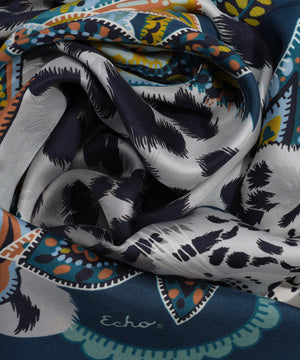 Echo Snow Leopard Silk Wrap, Available in 2 Colors