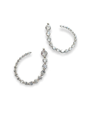 Theia Jewelry Star Side Hoop, Available in 2 Colors