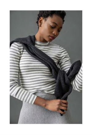 Lilla P Striped Crewneck Sweater