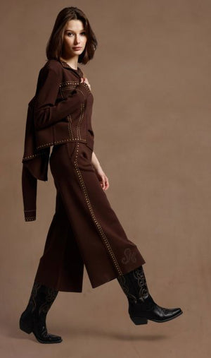 Minnie Rose Western Collared Zip Jacket
