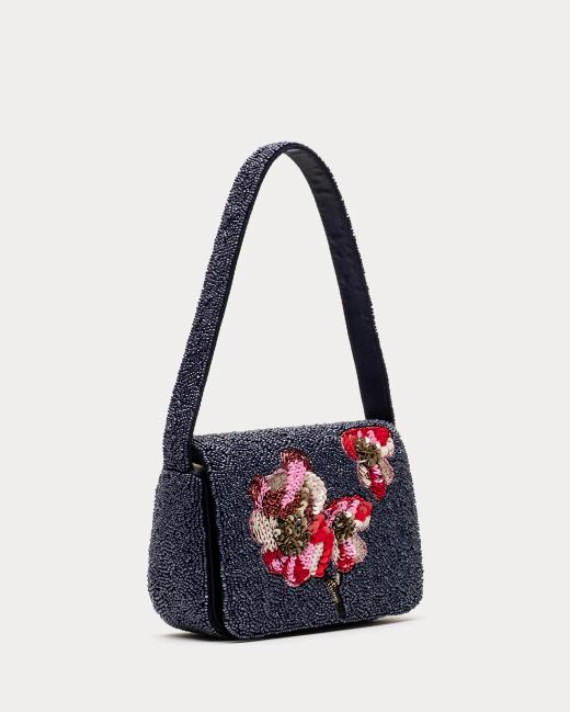 Frances Valentine Tini Beaded Bag, Paradise Poppy