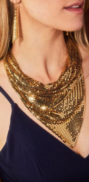 Whiting & Davis Turner Mesh Bib Necklace, Available in 2 Colors