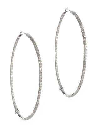 Theia Jewelry Ultra Thin Inside Out Hoop, Available in 2 Colors