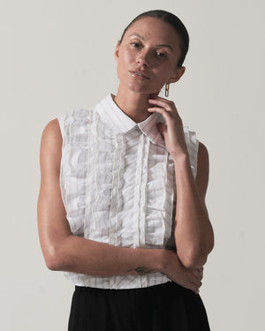 Secular Mirabel White Stripe Shirt