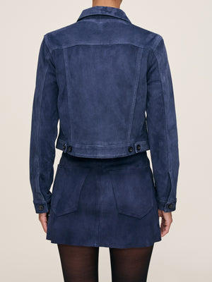 DL1961 Vika Jacket, Navy Suede