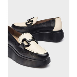 Wonders Montreal Platform Loafer, Black/Cream