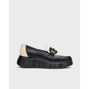 Wonders Montreal Platform Loafer, Black/Cream