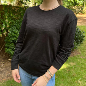 Erin Gray Light Sweatshirt Tee, Black