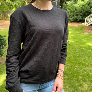 Erin Gray Light Sweatshirt Tee, Black