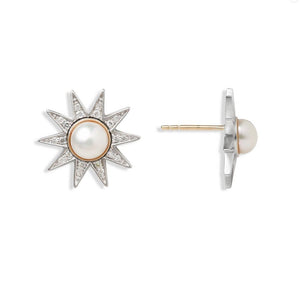 
            
                Load image into Gallery viewer, Liza Beth Jewelry Ten Pointed Silver Star Earring
            
        