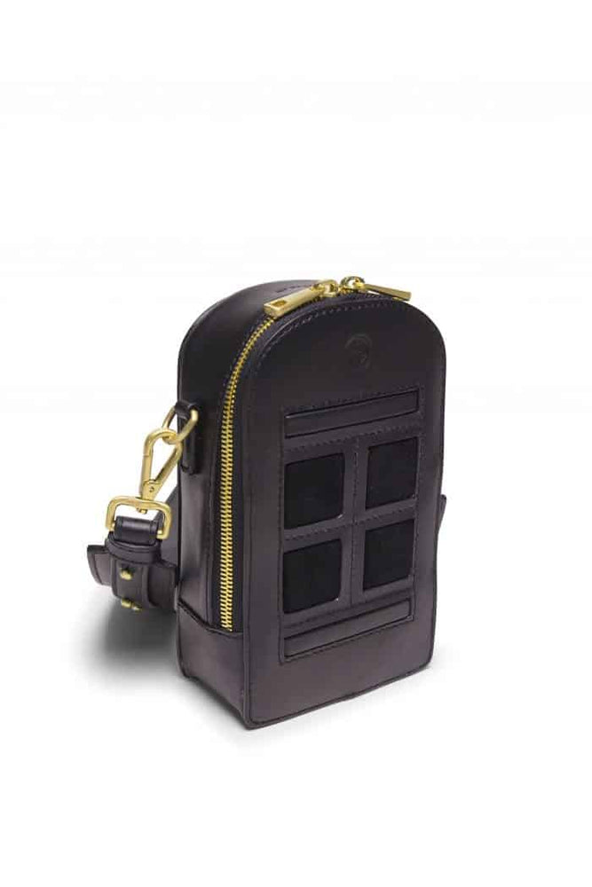 My Name is TED Mini Door Bag, Black with Gold Tone Hardware