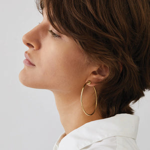 
            
                Load image into Gallery viewer, Jenny Bird Icon Hoops, Medium   Available in 2 Colors
            
        