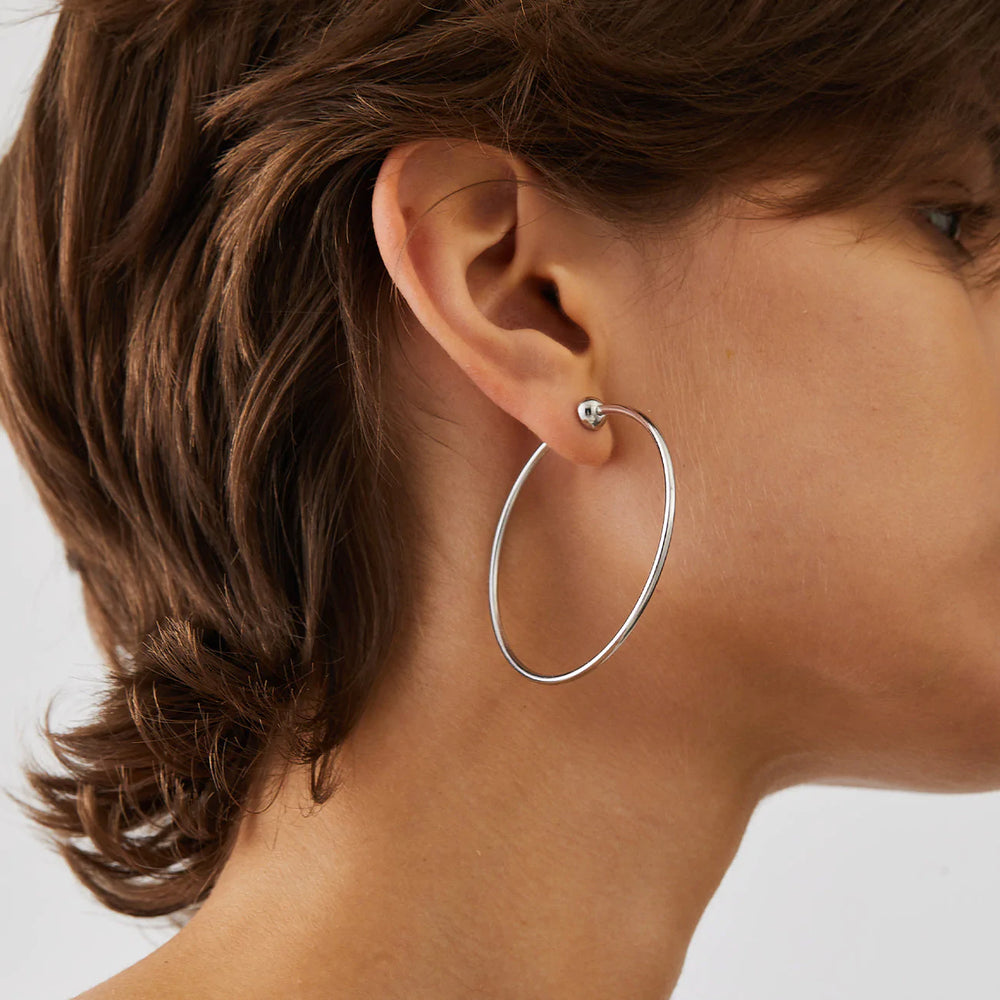 
            
                Load image into Gallery viewer, Jenny Bird Icon Hoops, Medium   Available in 2 Colors
            
        