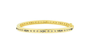 Freida Rothman Mini Stud Eternity Hinge Bangle, Gold